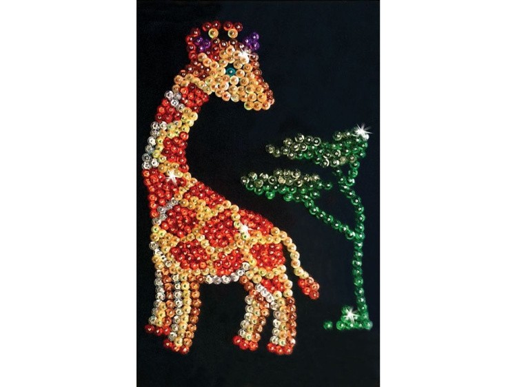 Мозаика из пайеток «Жираф»