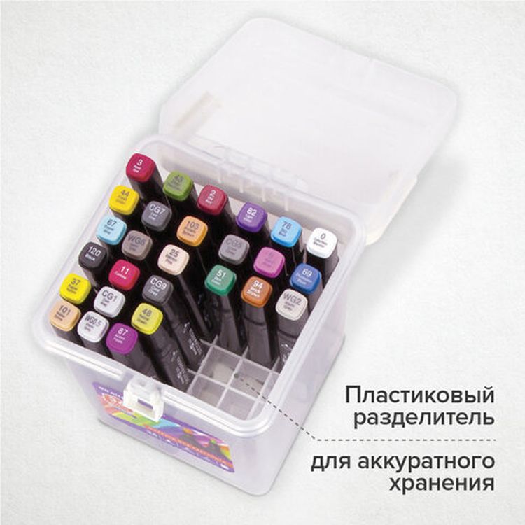 Маркеры для скетчинга двусторонние BRAUBERG ART DEBUT BLACK, цвет: набор 36 цв — картинка 4