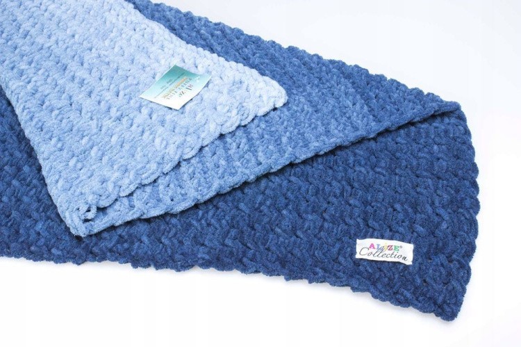 Пряжа ALIZE Puffy Fine Ombre Batik (7280), светло-синий, 5 шт. по 500 г — картинка 5