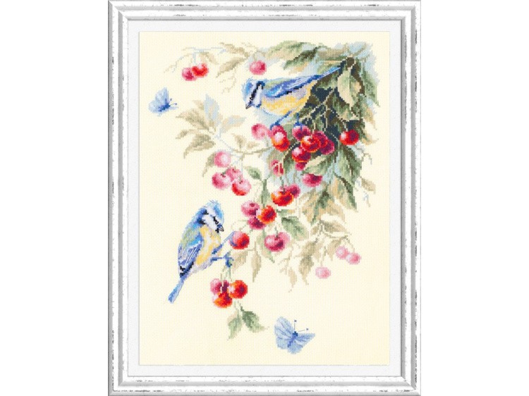 Набор для вышивания «Синицы и вишня» — картинка 2