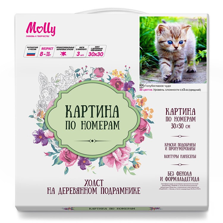 Картина по номерам «Голубоглазое чудо» — картинка 2