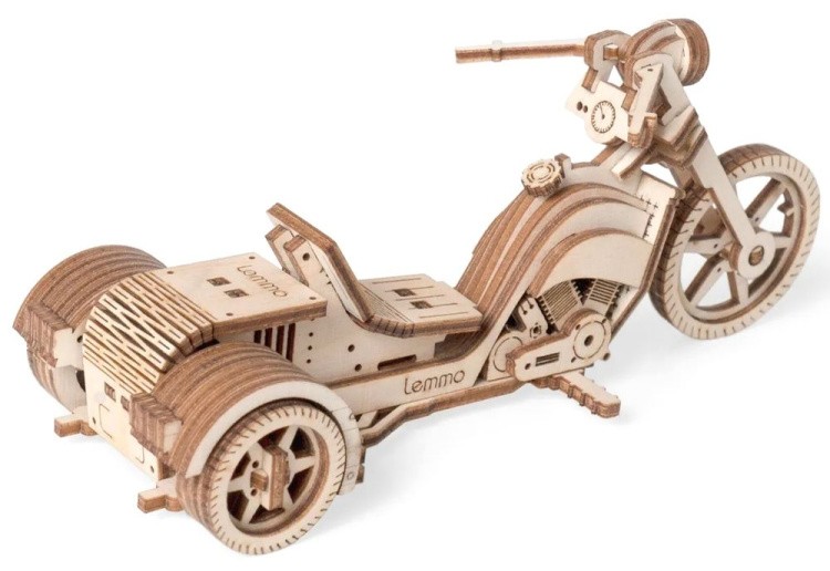 Деревянный конструктор, сборная модель из дерева Lemmo «Трицикл Фотон» — картинка 4
