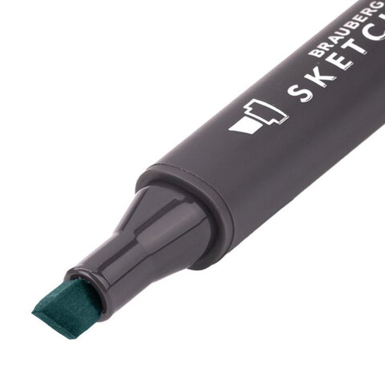 Маркер для скетчинга двусторонний 1 мм - 6 мм BRAUBERG ART CLASSIC, цвет: балтийский зеленый — картинка 3