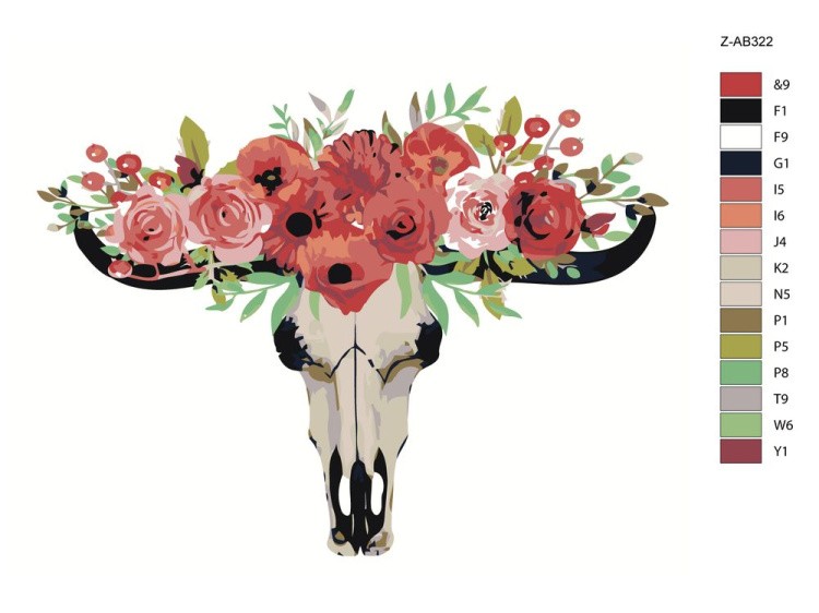 Картина по номерам «Череп» — картинка 2