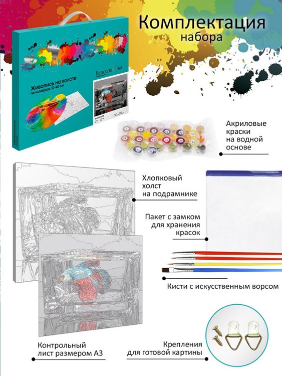 Картина по номерам «За стеклом» — картинка 4