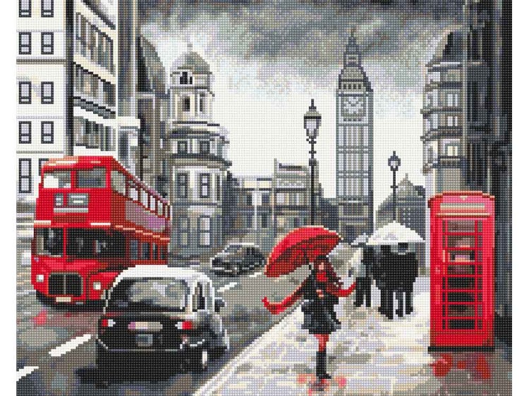 Алмазная вышивка «Улица Лондона» — картинка 2