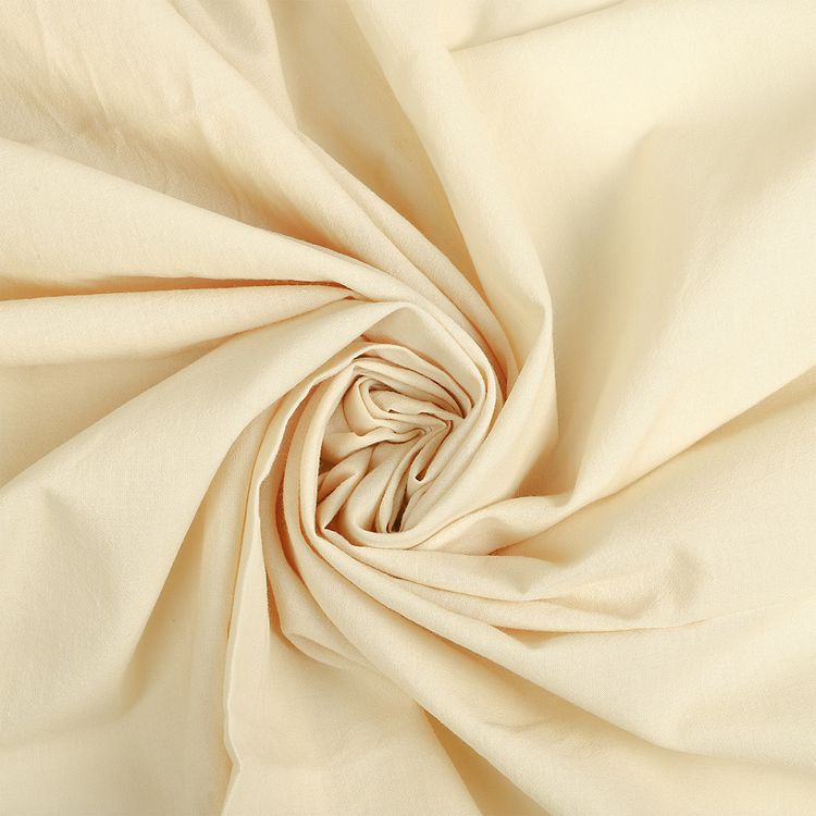 Ткань Хлопок крэш, 1 м х 150 см, 90 г/м², цвет: молочный, TBY
