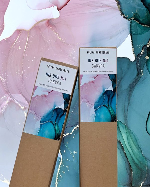 Набор для создания картин в стиле INK ART «Сакура» (без фена) — картинка 3