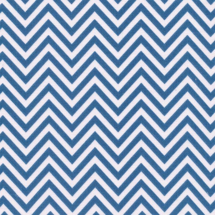 Ткань для пэчворка «БАБУШКИН СУНДУЧОК», 50x55 см, 140 г/м2, 100% хлопок, цвет: БС-32 зигзаг, ярко-синий, Peppy