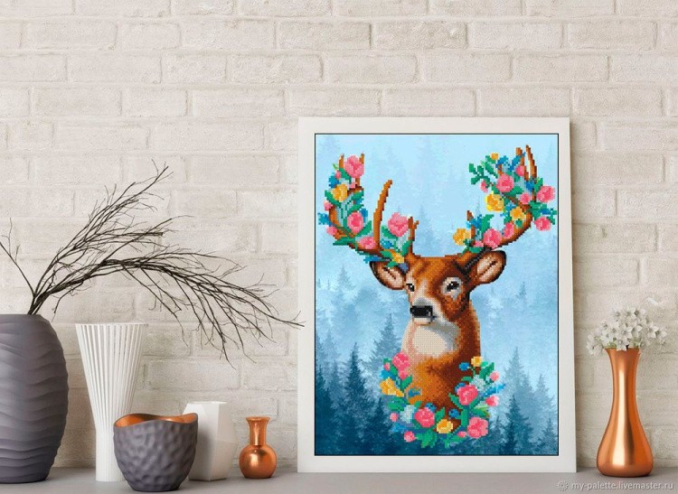 Алмазная вышивка «Весенний олень» — картинка 2