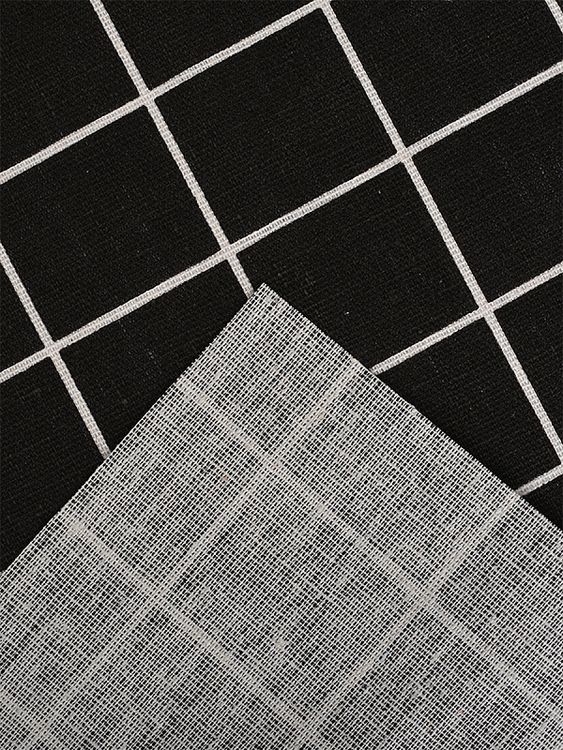 Ткань лен, 140 г/м², 30% лен, 70% хлопок, 3 м, ширина 150 см, цвет: черный, принт, TBY — картинка 4