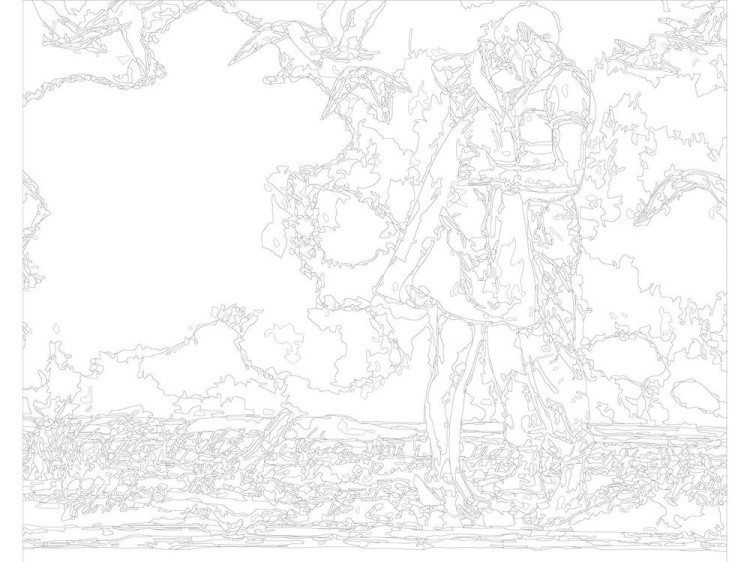 Картина по номерам «Поцелуй у моря» — картинка 3