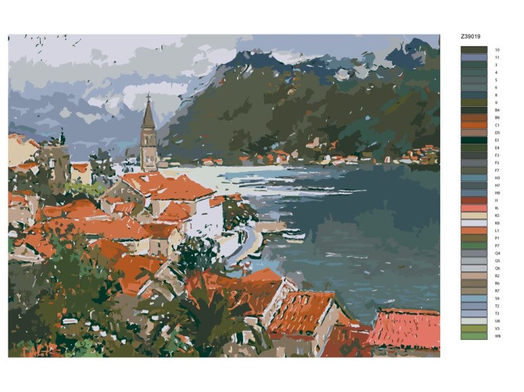 Картина по номерам «Город» — картинка 2