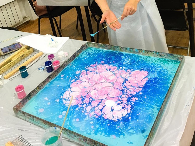 Краска для эбру лиловая 30 мл, Amazing Color — картинка 4