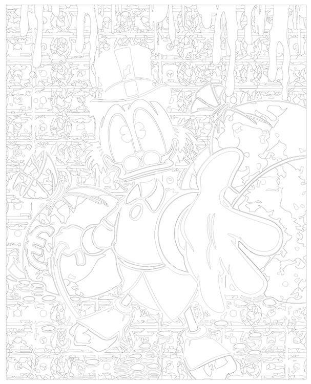 Картина по номерам «Скрудж МакДак и деньги 4» — картинка 3