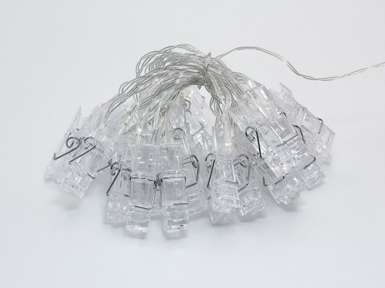 Декоративная светодиодная гирлянда с прищепками — картинка 2