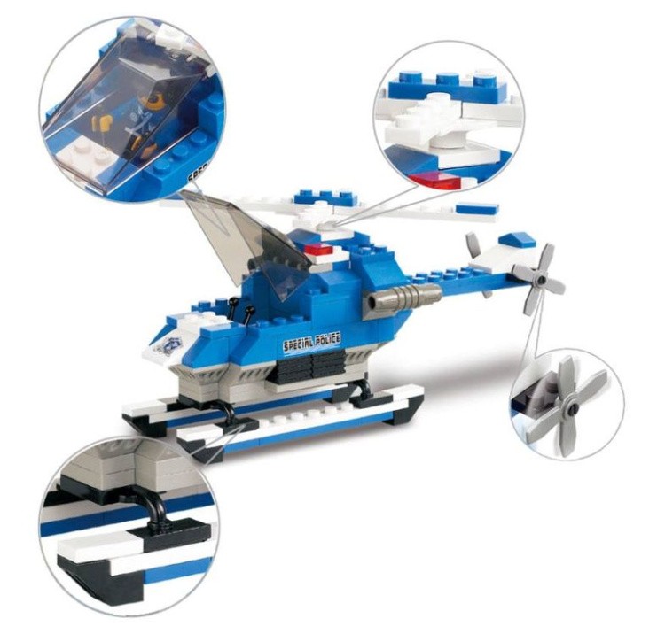 Конструктор «Полиция и спецназ.Вооруж.вертолет спецназа», 133 детали — картинка 3