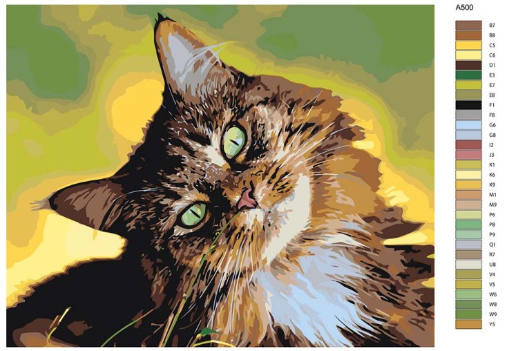 Картина по номерам «Кошачье любопытство» — картинка 2