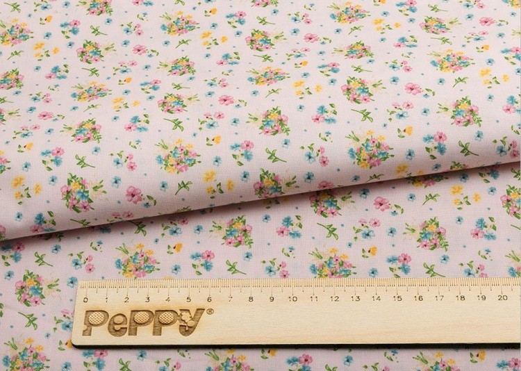 Ткань для пэчворка Нежная История, 146 г/м², 50х55 см, 100% хлопок, цвет: розовый, принт, Peppy — картинка 2