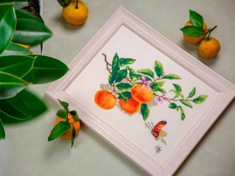 Набор для вышивания «Веточка мандарина» — картинка 6