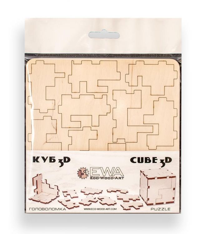 Конструктор из дерева «Cube 3D puzzle», Eco Wood Art — картинка 4