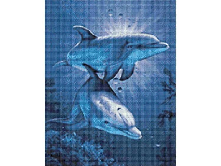 Алмазная вышивка «Свидание дельфинов» — картинка 3