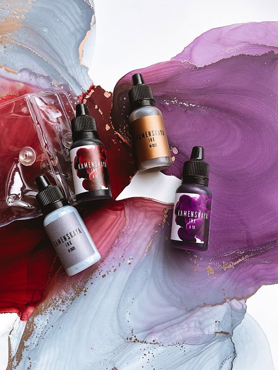 Сет алкогольных чернил № 3, Kamenskaya Ink — картинка 2