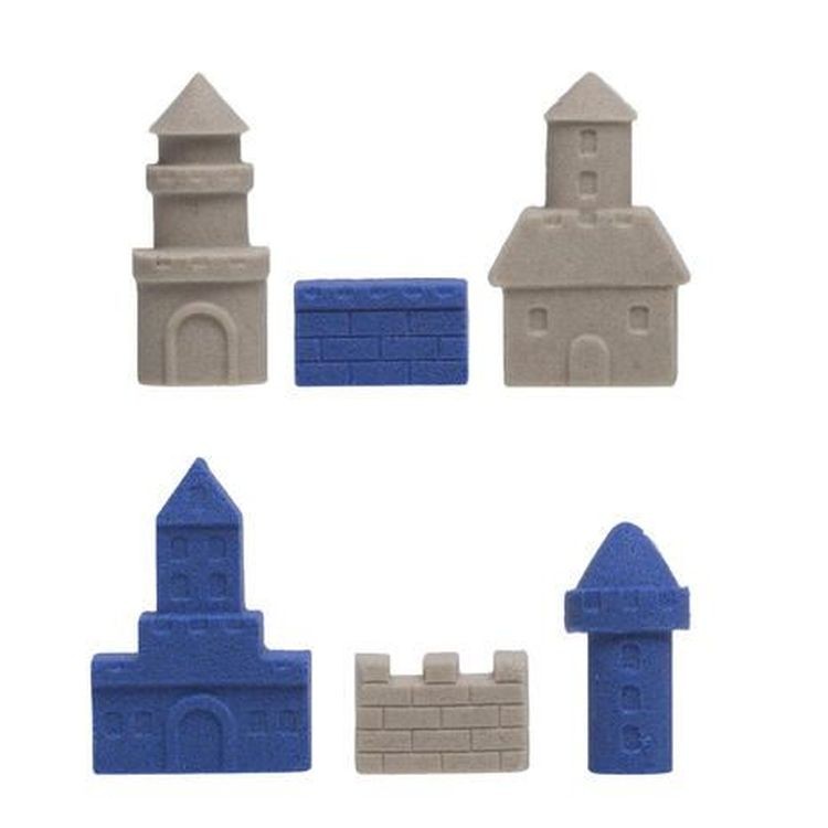 Космический пластичный песок набор «Городские истории» 2 кг светящийся в темноте синим цветом — картинка 9