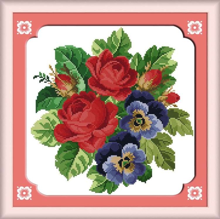 Набор для вышивания «Розы и орхидеи»