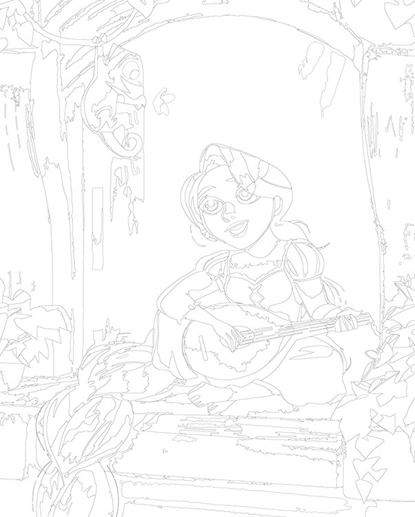 Картина по номерам «Герои Дисней: Рапунцель арт 40x50» — картинка 3