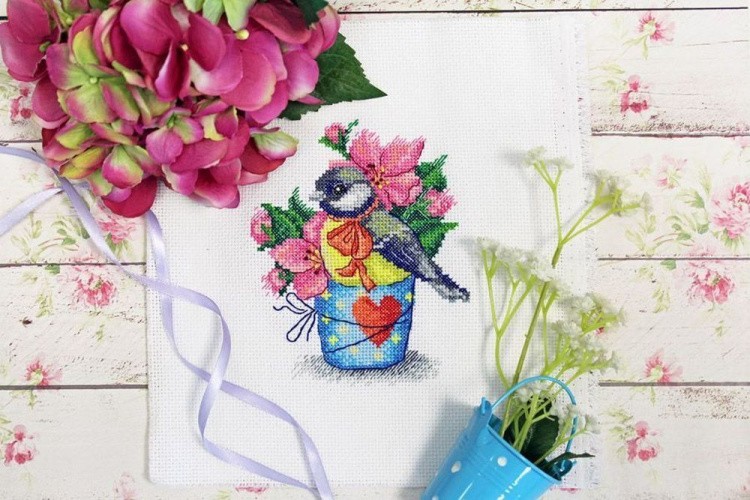 Набор для вышивания «Весенняя синичка» — картинка 3