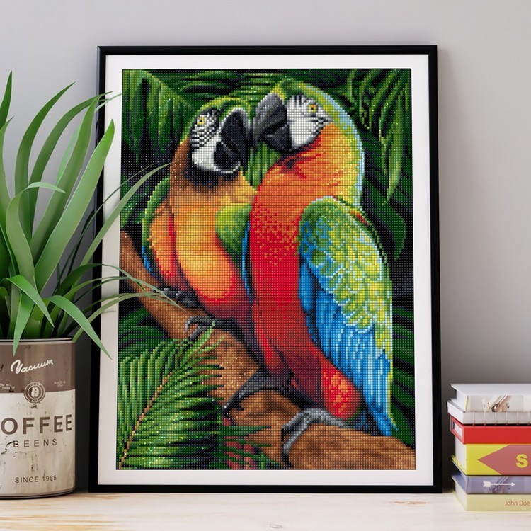 Алмазная вышивка «Ара в джунглях» — картинка 2