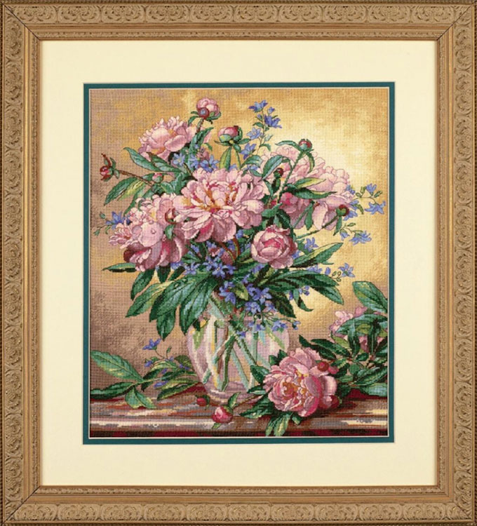 Набор для вышивания «Ваза с пионами» — картинка 2