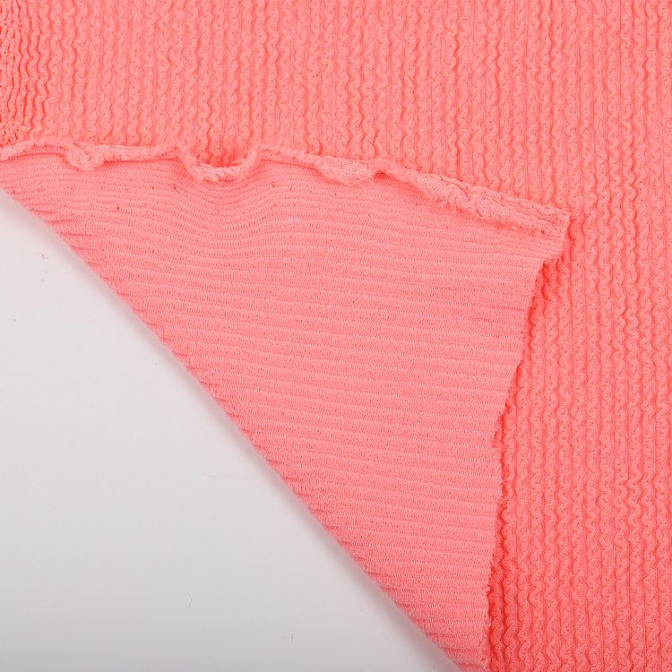 Ткань трикотажная Бифлекс жатка, 3 м, ширина 80 см, 490 г/м², цвет: 2 розовый, TBY — картинка 3