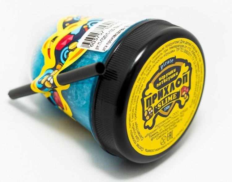 Слайм Прихлоп перламуровый бирюзовый — картинка 2