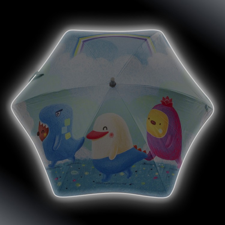 Зонт детский Верные друзья, трость, 6 спиц, механический, антишторм — картинка 5