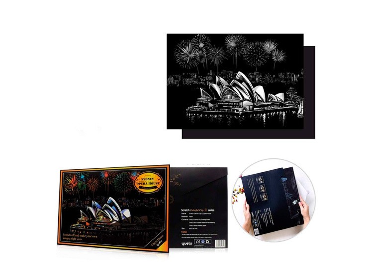 Скретч-картина «Sydney Opera House» (цветная) — картинка 6
