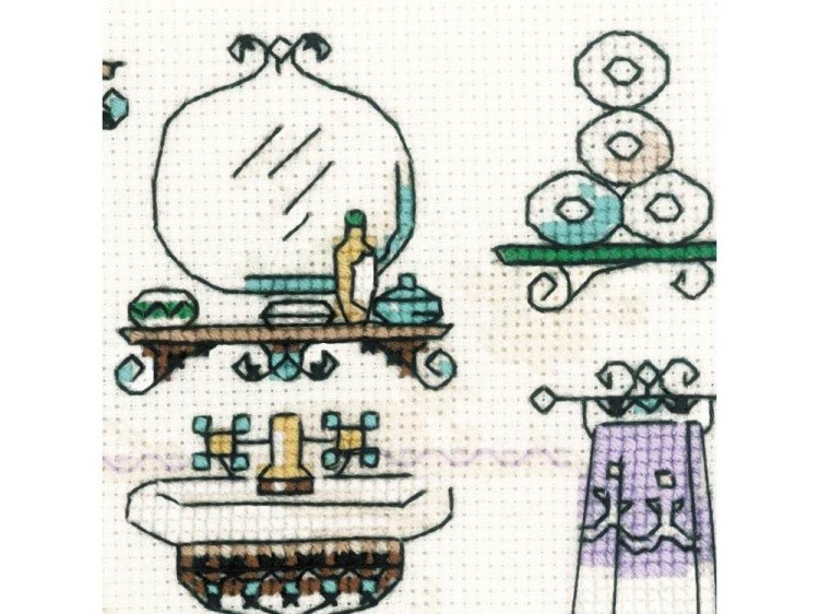 Набор для вышивания «Интерьер ванной комнаты» — картинка 2