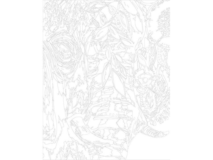 Картина по номерам «Цветочный слон» — картинка 3