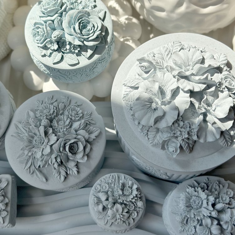 Силиконовый молд - Контейнер/банка для свечей с крышкой №9, d 4,6 см, 1 шт. — картинка 4