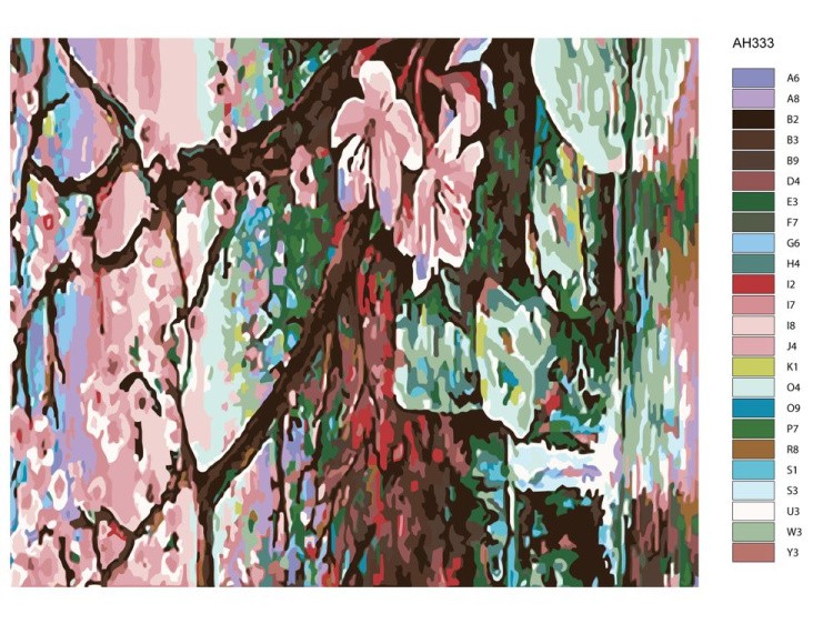 Картина по номерам «Живописный водоём» — картинка 2