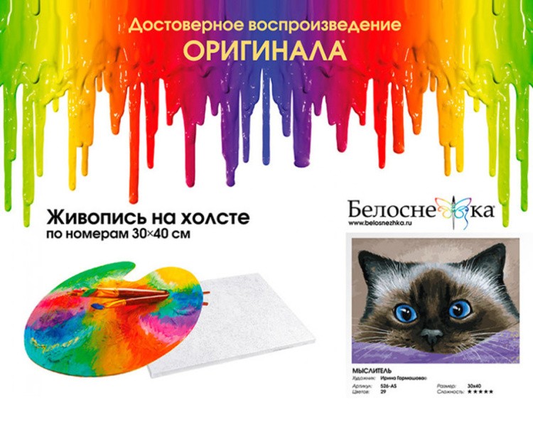 Картина по номерам «Мыслитель» — картинка 4