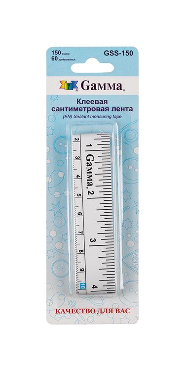 Клеевая сантиметровая лента, ПВХ, бумага, 150 см, 2 см, белый, Gamma — картинка 3