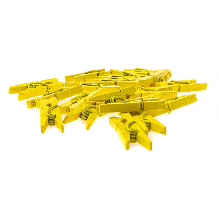 Прищепки декоративные, желтые — картинка 4