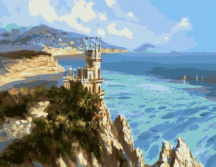 Картина по номерам «Замок на горе»