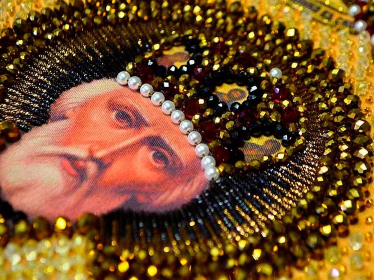 Набор вышивки хрустальными камнями «Святой Николай Чудотворец» — картинка 3