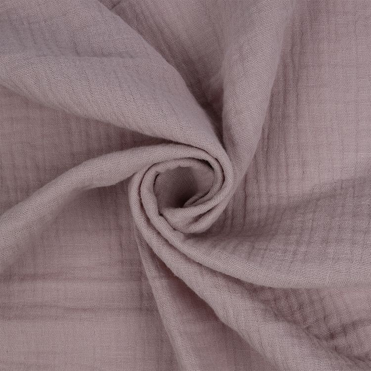 Ткань Муслин, 1 м х 130 см, 125 г/м², цвет: пудро-розовый, TBY