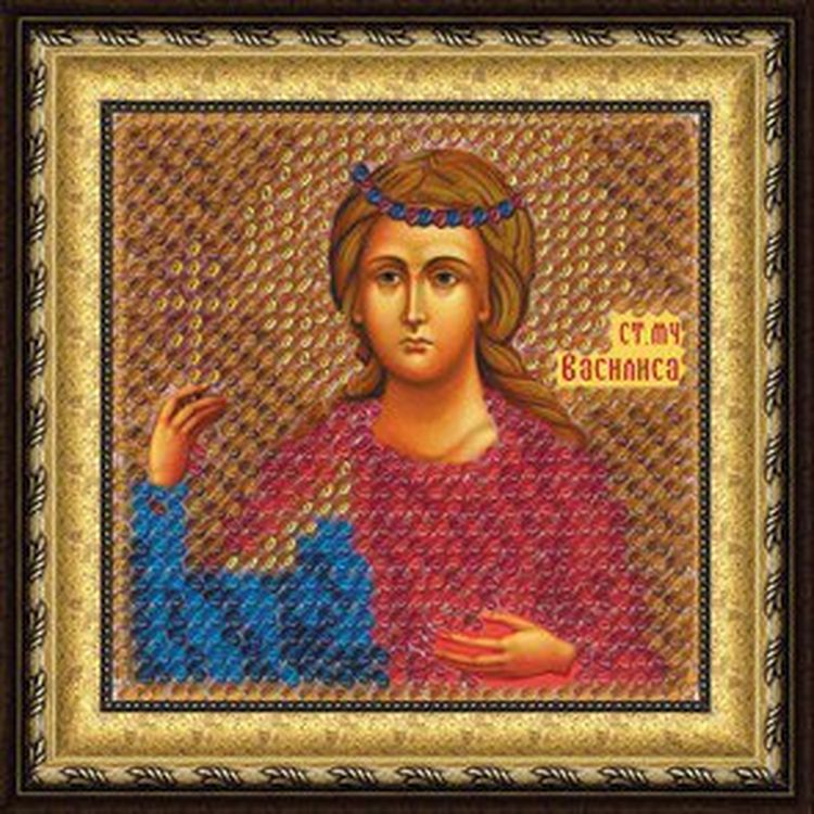 Рисунок на ткани «Икона. Святая мученица Василиса»