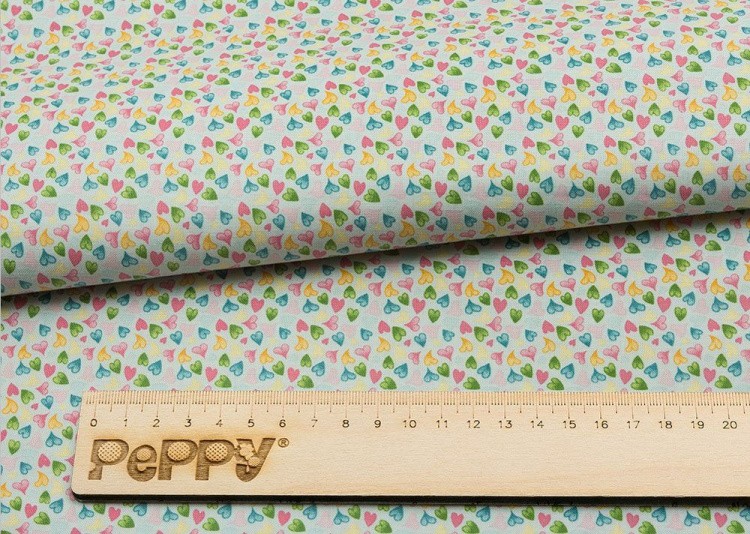 Ткань для пэчворка Нежная История, 146 г/м², 50х55 см, 100% хлопок, цвет: голубой, принт, Peppy — картинка 2