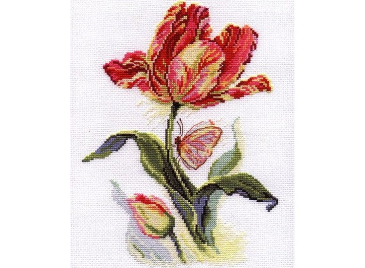 Набор для вышивания «Тюльпан и бабочка»